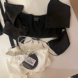 White fox boutique cross front tops